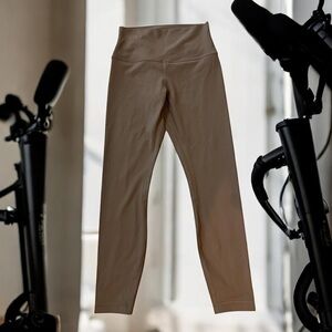 Lululemon x Peloton High‎ Rise Align Brown Size 6 Reflective Logo